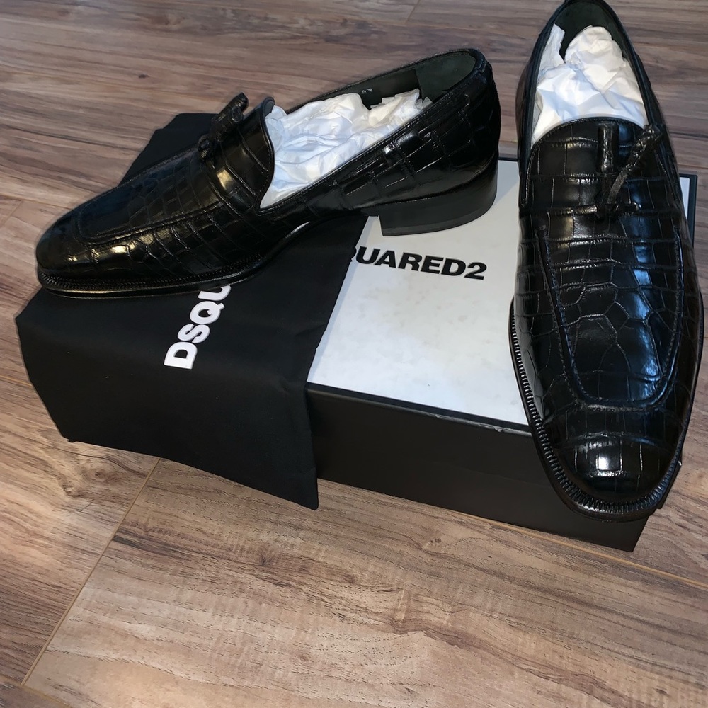 100% Real Croc Skin DSquared2 loafers - Picture 2 of 7